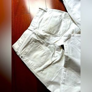 Loft White Denim Pants (Size 0)